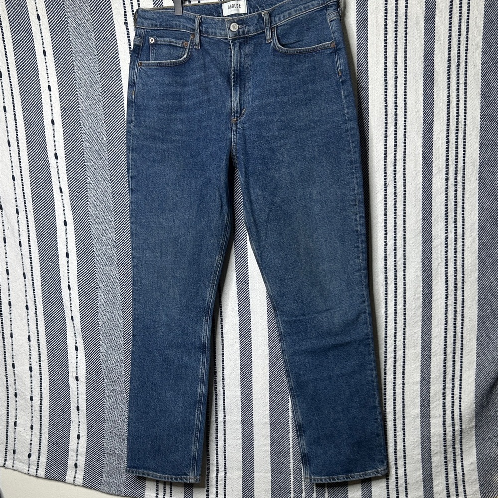 Agolde Straight Leg High Rise Jeans